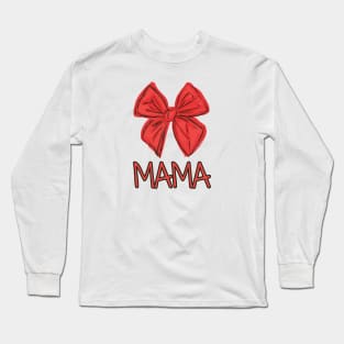 MAMA T-Shirt With red tie Long Sleeve T-Shirt